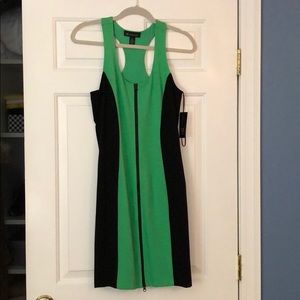NWT INC Zip-front Racerback Dress